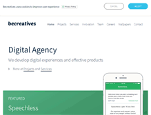 Tablet Screenshot of becreatives.com